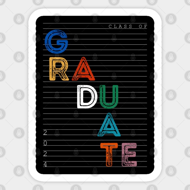 Vibrant Steps to Success - Class of 2024 Sticker by MakerMind8.2